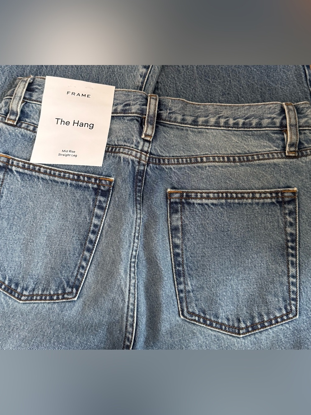 NWT Size 27 - FRAME The Hang 100% Cotton Mid Rise jeans in Seattle (NWT US$ 298) - Picture 11 of 16